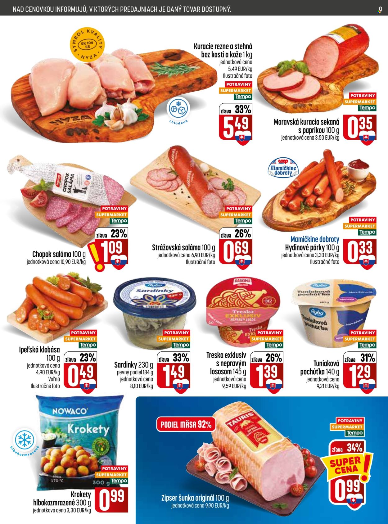 Leták COOP Jednota - 20.8.2026 - 26.8.2026. Strana 9