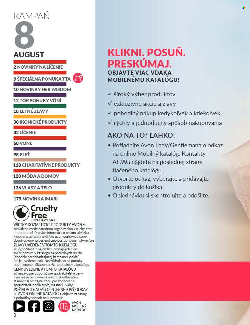 Leták Avon - 1.8.2026 - 31.8.2026. Strana 8