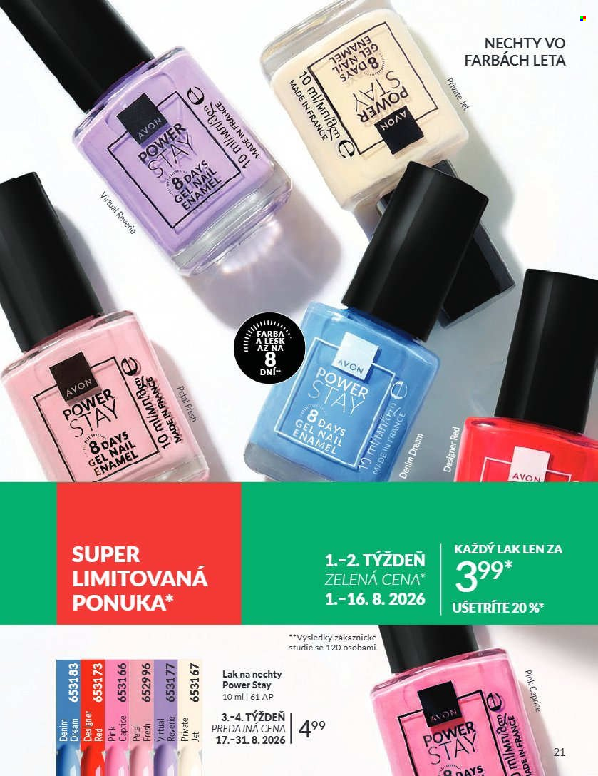 Leták Avon - 1.8.2026 - 31.8.2026. Strana 21