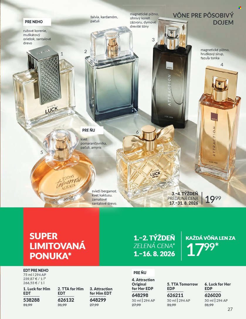 Leták Avon - 1.8.2026 - 31.8.2026. Strana 27