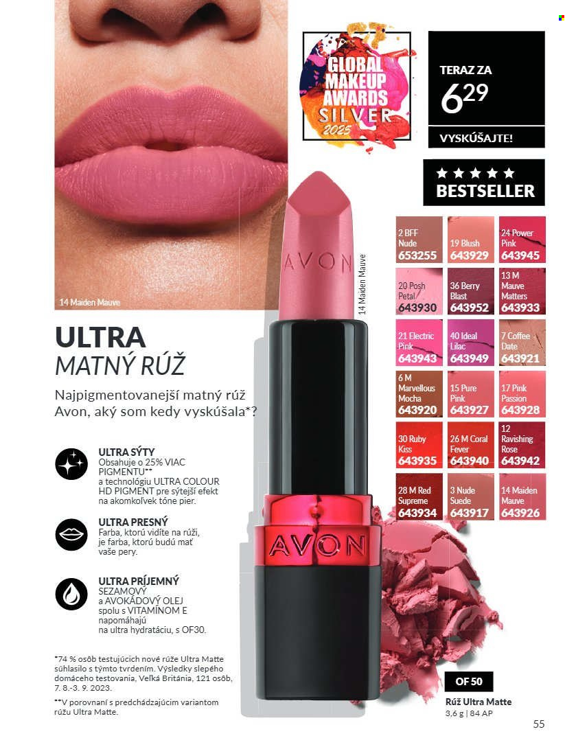 Leták Avon - 1.8.2026 - 31.8.2026. Strana 55