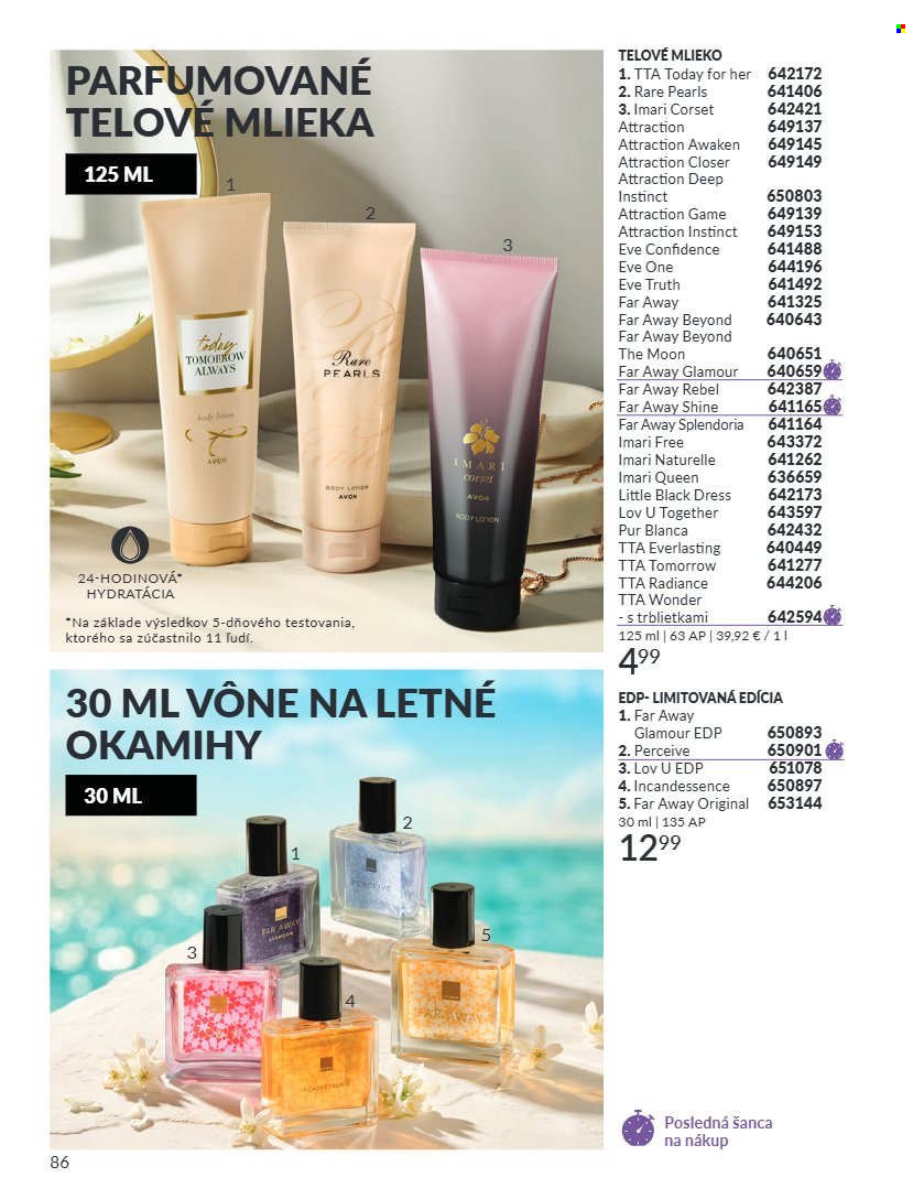 Leták Avon - 1.8.2026 - 31.8.2026. Strana 86