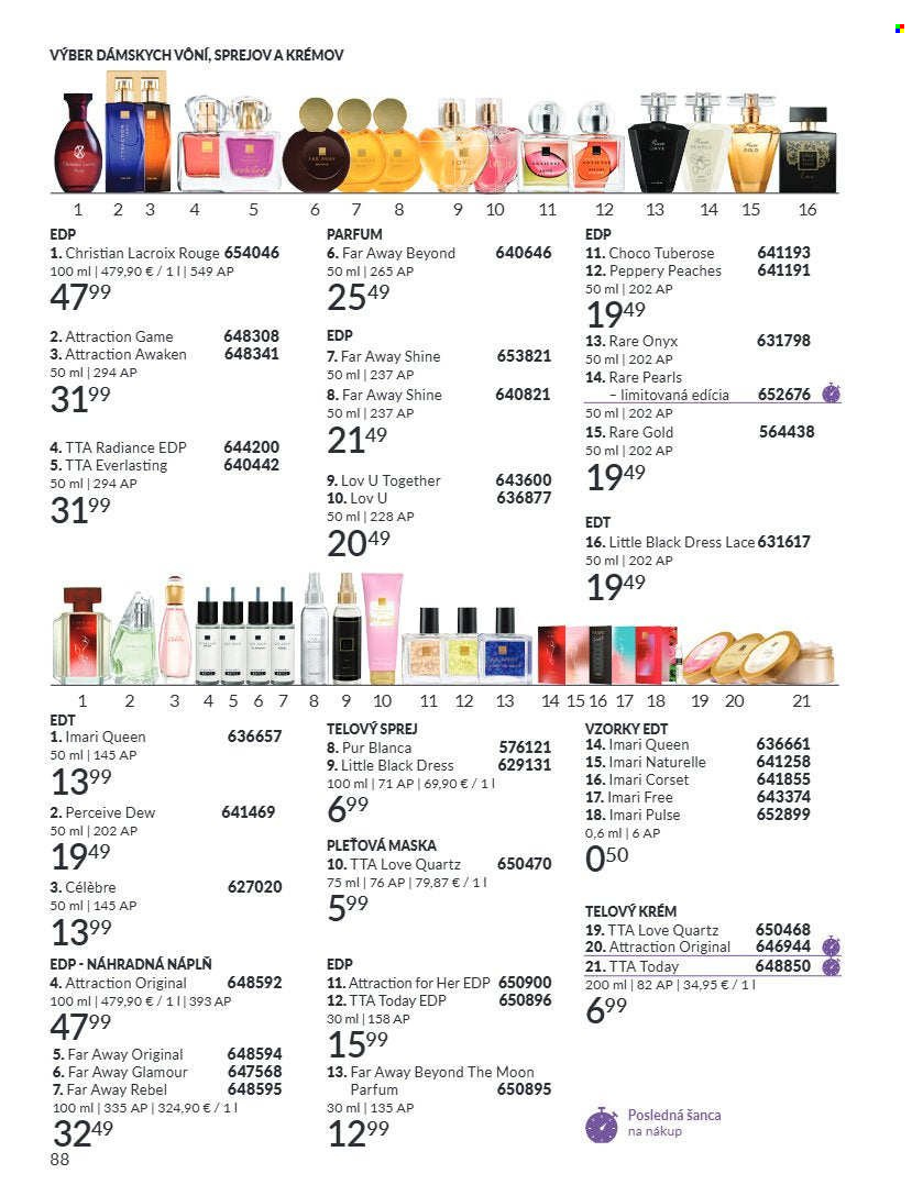 Leták Avon - 1.8.2026 - 31.8.2026. Strana 88