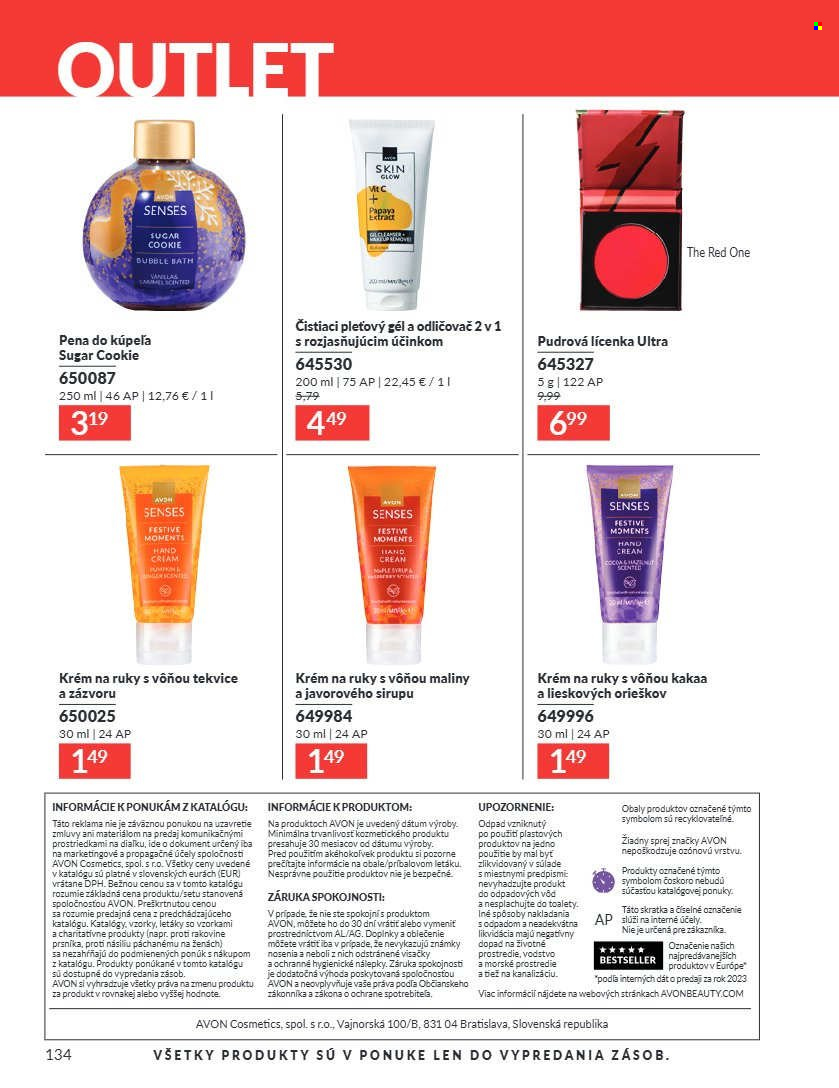 Leták Avon - 1.8.2026 - 31.8.2026. Strana 134