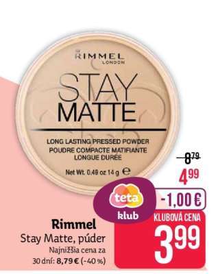 Rimmel Stay Matte púder