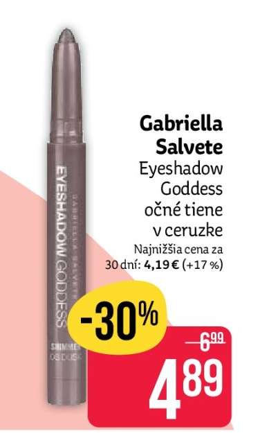 Gabriella Salvete Eyeshadow Goddess očné tiene v ceruzke