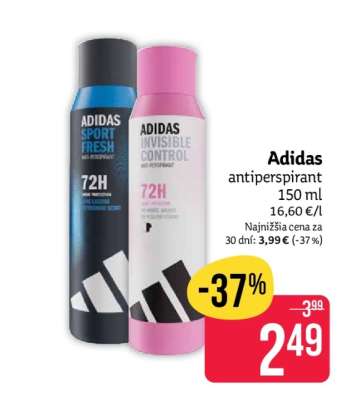 Adidas antiperspirant, 150 ml
