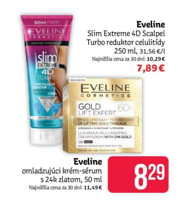 Eveline omladzujúci krém-sérum s 24k zlatom, 50 ml