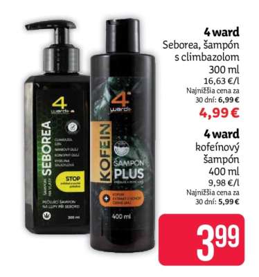 4 ward kofeínový šampón