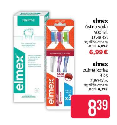 Elmex zubná kefka 3 ks