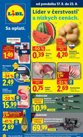 Leták Lidl - 17.8.2026 - 23.8.2026.