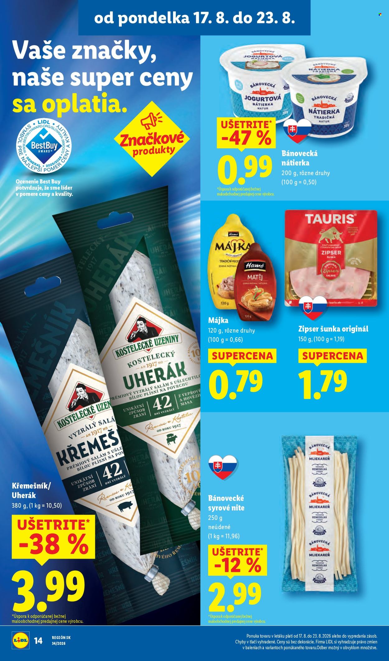 Leták Lidl - 17.8.2026 - 23.8.2026. Strana 18