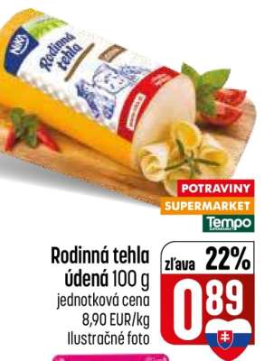 Rodinná tehla údená 100 g