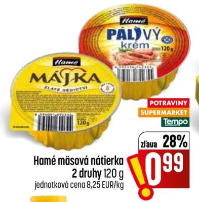 Hamé mäsová nátierka