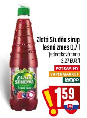 Zlatá Studňa sirup lesná zmes 0,7 l