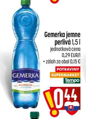 Gemerka jemne perlivá 1,5 l