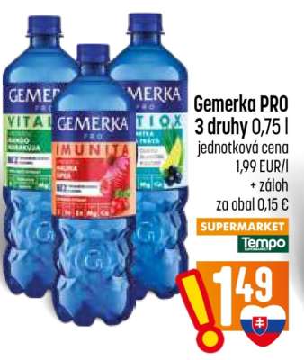 Gemerka PRO 3 druhy