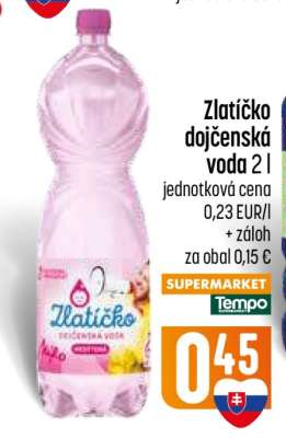 Zlatíčko dojčenská voda 2 l