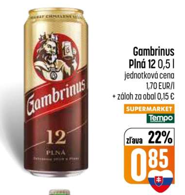 Gambrinus Plná 12 0,5 l