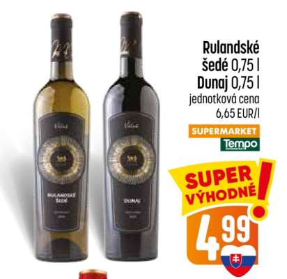 Rulandské šedé 0,75 l / Dunaj 0,75 l