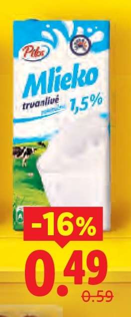 Mlieko trvanlivé 1,5 %