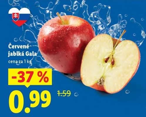 Červené jablká Gala