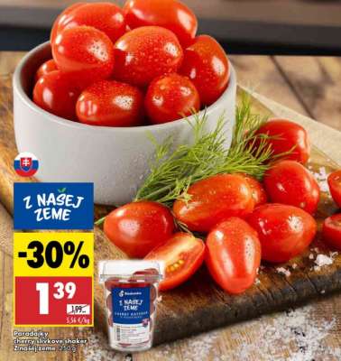 Paradajky cherry slivkové shaker Z našej zeme 250 g