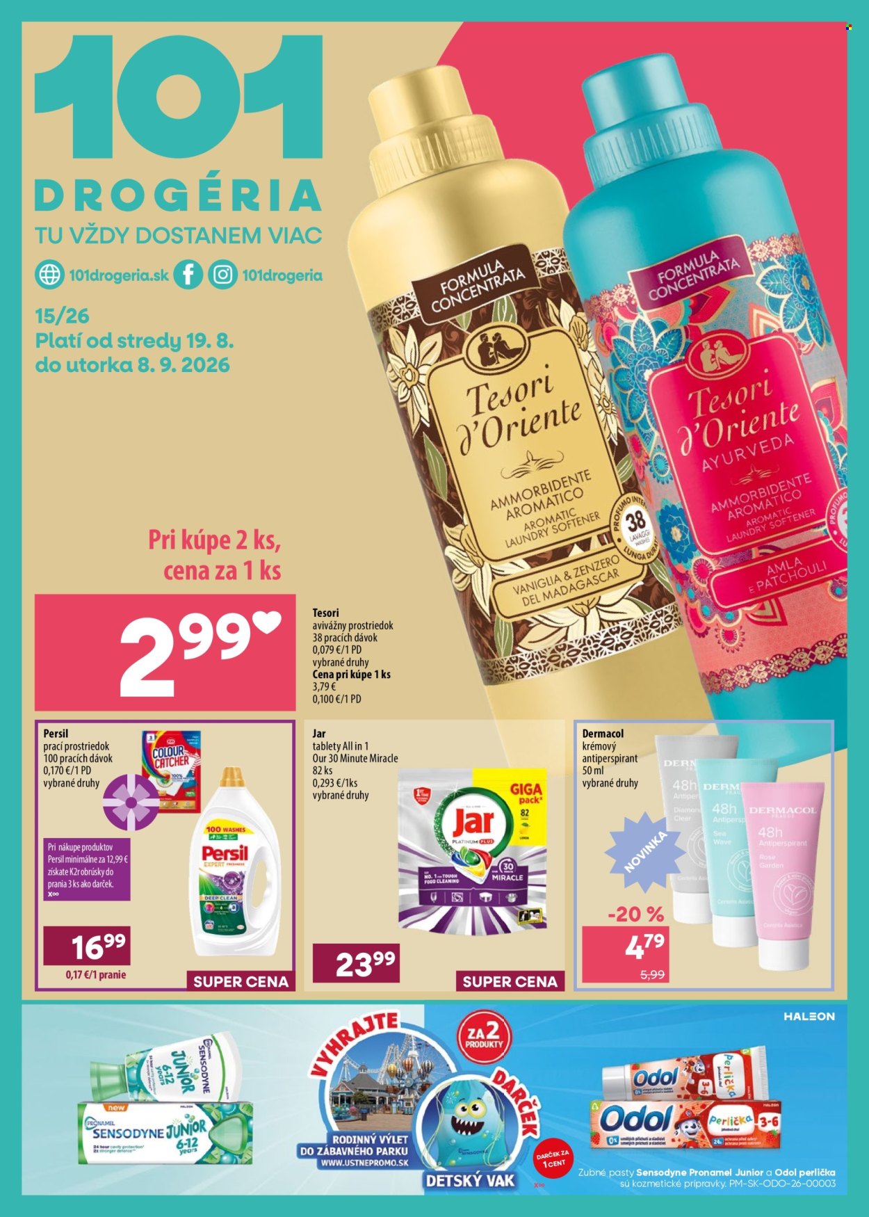 Leták 101 Drogerie - 19.8.2026 - 8.9.2026. Strana 1