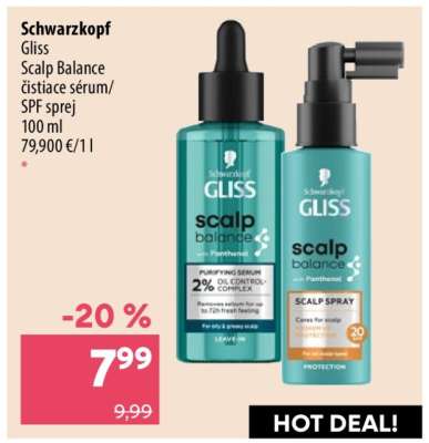Schwarzkopf Gliss Scalp Balance čistiace sérum/SPF sprej