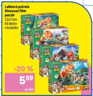 Labková patrola Dinosauří film puzzle
