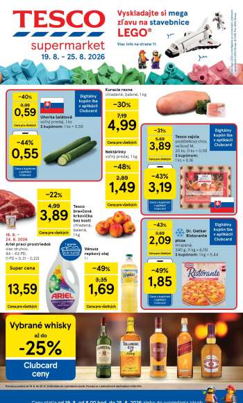 Leták TESCO supermarket - 19.8.2026 - 25.8.2026.