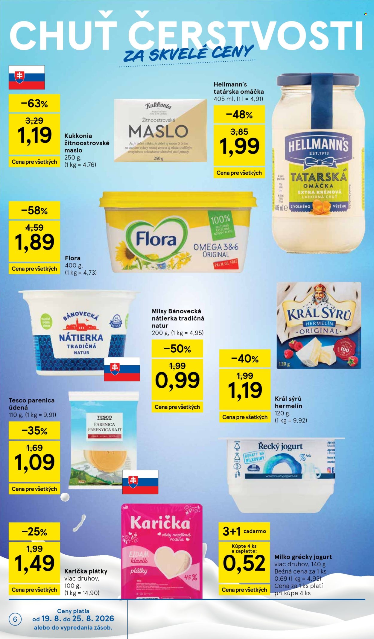 Leták TESCO supermarket - 19.8.2026 - 25.8.2026. Strana 6