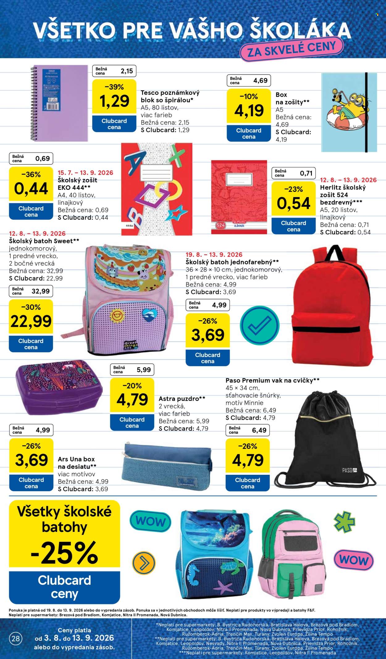 Leták TESCO supermarket - 19.8.2026 - 25.8.2026. Strana 28