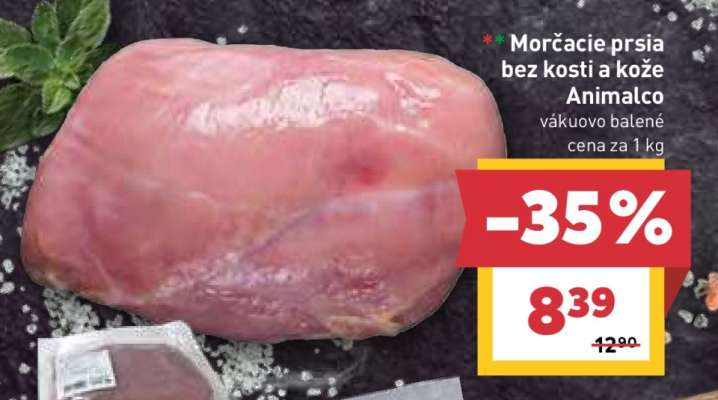 Morčacie prsia bez kosti a kože Animalco