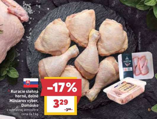 Kuracie stehná horné, dolné Mäsiarov výber, Domäško