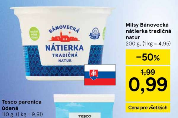 Milsy Bánovecká nátierka tradičná natur