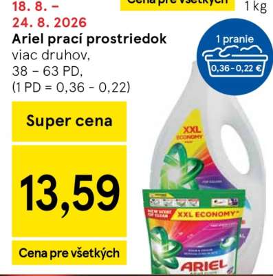 Ariel prací prostriedok