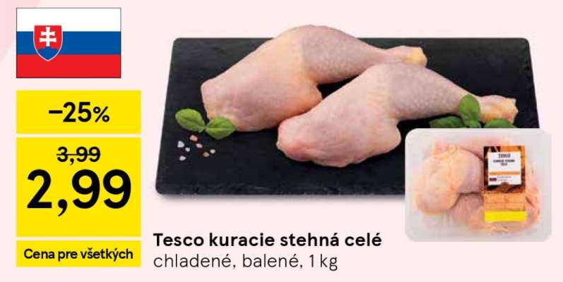 Tesco kuracie stehná celé