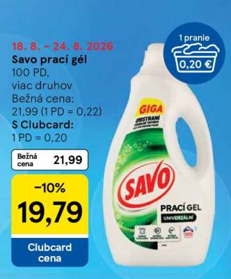 Savo prací gél