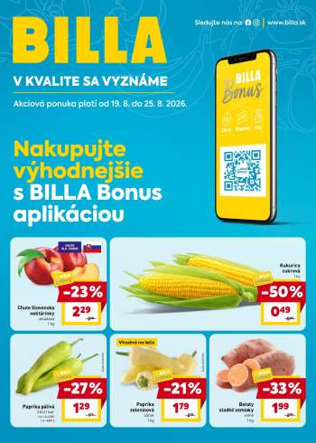 Leták Billa - 19.8.2026 - 25.8.2026.