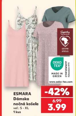 ESMARA Dámska nočná košeľa