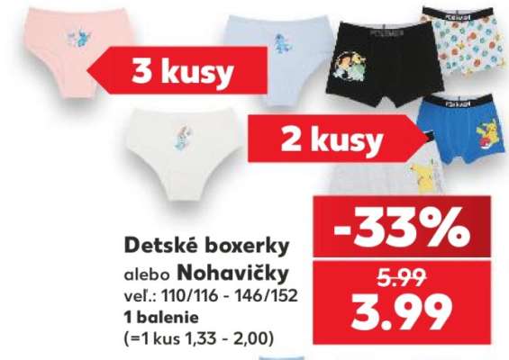 Detské boxerky alebo Nohavičky