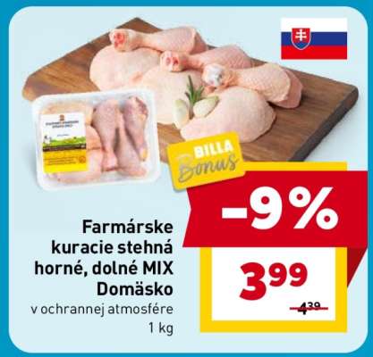 Farmárske kuracie stehná horné, dolné MIX Domáško