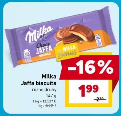 MILKA JAFFA BISCUITS