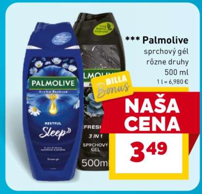 Palmolive sprchový gél, rôzne druhy
