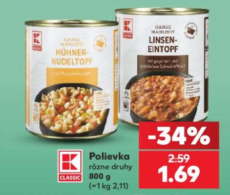 Polievka rôzne druhy 800 g