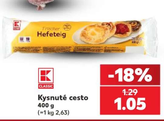 Kysnuté cesto 400 g