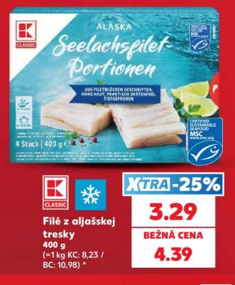 Filé z aljašskej tresky