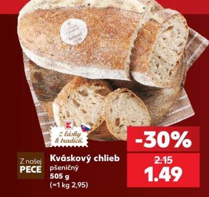 Kváskový chlieb pšeničný 505 g