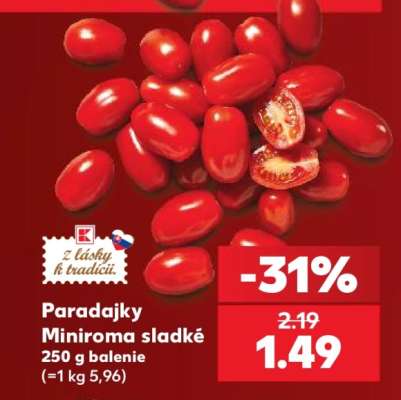 Paradajky miniroma sladké